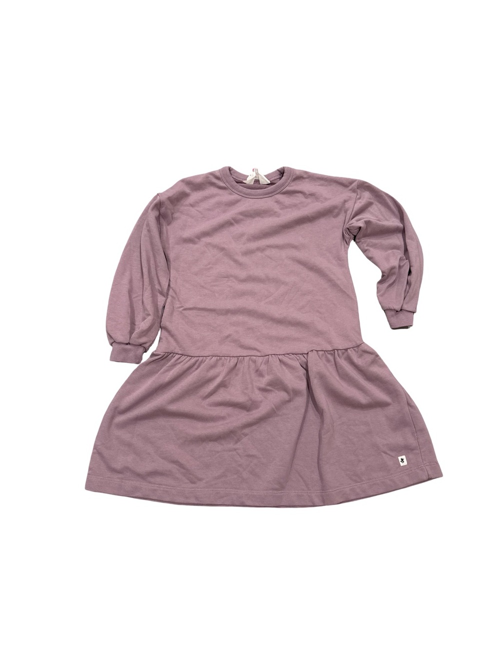 H&M Mauve Long-Sleeve Gathered Skirt Dress